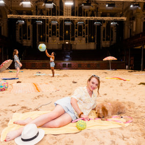 Sydney Festival director Olivia Ansell on the set of Sun and Sea.