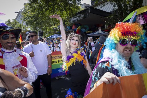 Non-binary teen Imogen Johnson, of Bendigo, said taking part in Pride march in drag for the first time was “amazing”.