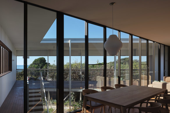 The interior of Blok Belongil modular house. 