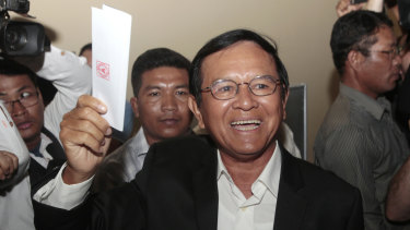 Cambodia National Rescue Party President Kem Sokha pictured before he was jailed last year.