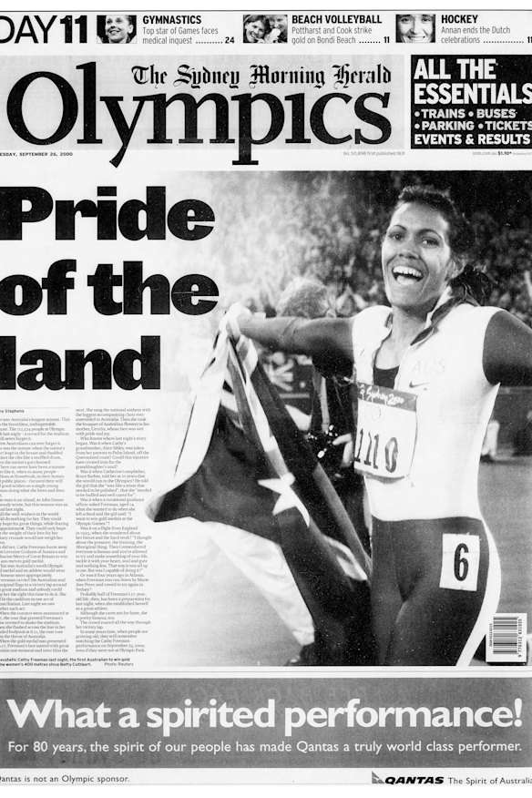 The front page of the Herald on September 26, 2000.