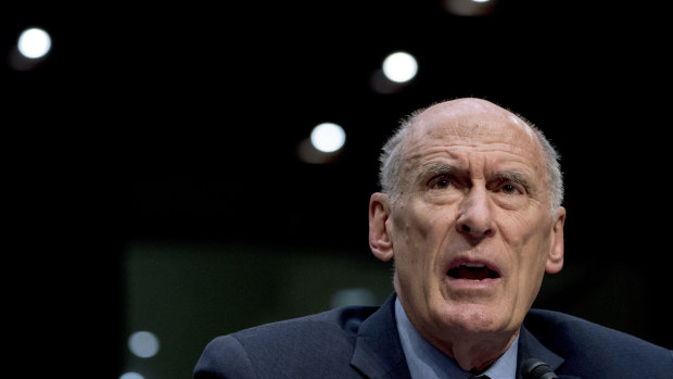 Director of National Intelligence Dan Coats speaks at a Senate Select Committee on Intelligence.