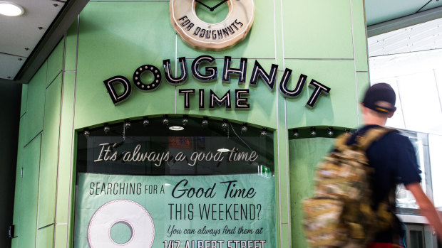 The Doughnut Time store in King George Square busway station in Brisbane was also closed on Sunday.