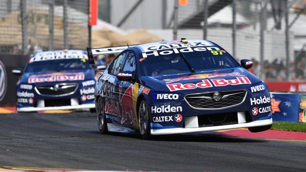 Dream start: Shane van Gisbergen from Red Bull Holden Racing Team take on the Adelaide circuit.