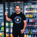 Hazem Sedda inside the new Redfern Convenience Store in Newtown.