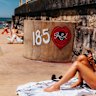 One of Guy Dunstan’s water temperature murals at Manly Beach.