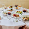 Julie’s menu is built around produce from the surrounding gardens.