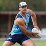 Lachlan Ilias pictured during Titans training.