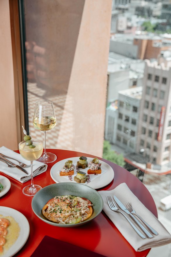 Sky-high dining.