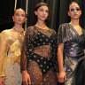 Models backstage at Mastani.