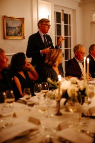 Guy de Rivoire introduces Bollinger’s 1985 vintage at dinner in Bellevue Hill on Thursday night.