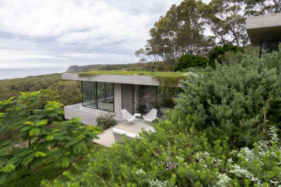 The award-winning Bunkeren house near Newcastle has a cascading green roof. Architect James Stockwell describes it as landscape rather than terrace.