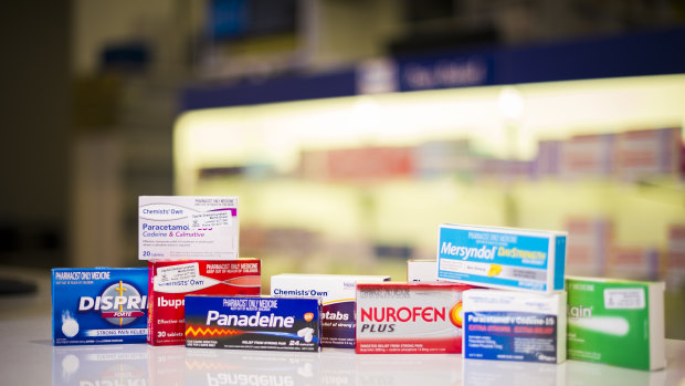 Medicines containing codeine which are now only available with a prescription.