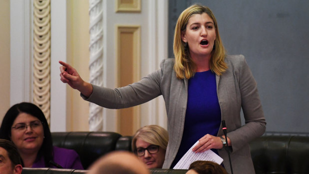Minister Shannon Fentiman is under fire in Queensland Parliament.