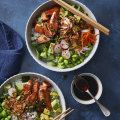 Teriyaki salmon bowl.