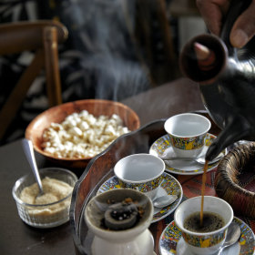 Ethiopian coffee service at Gursha.
