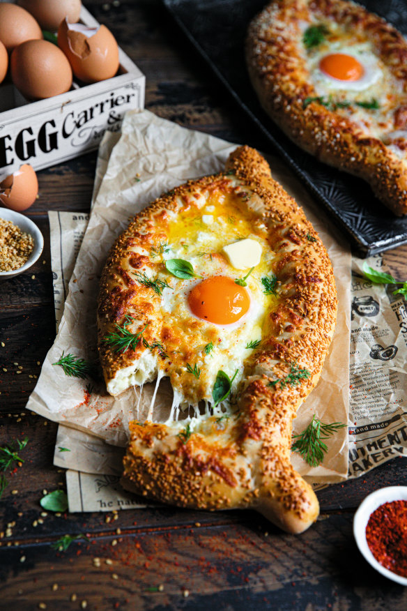 Khachapuri will earn a top spot on your brunch or breakfast menu.