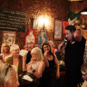 Giovanni serenades patrons in the dining room.