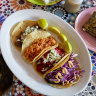 Tacos και Tamales στο μεξικάνικο εστιατόριο Itagate στο Redfern. 