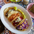 Tacos and tamales at Itacate Mexican Restaurant, Redfern. 