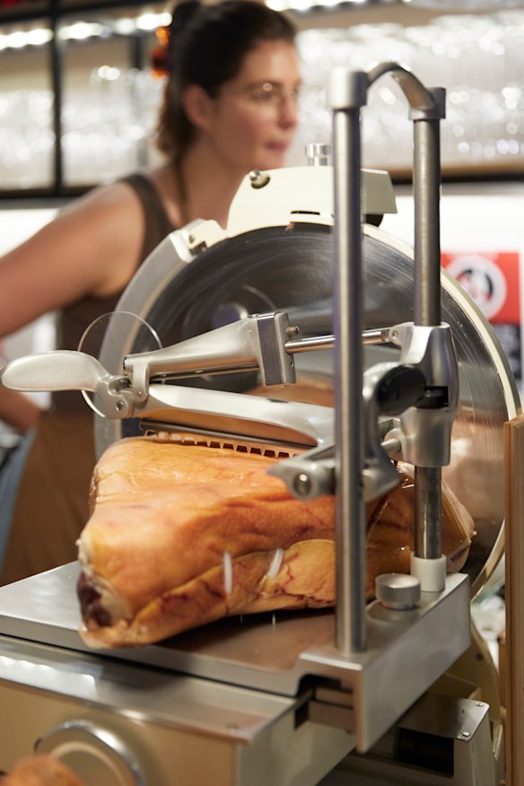 Cicci’s serious meat-slicer.