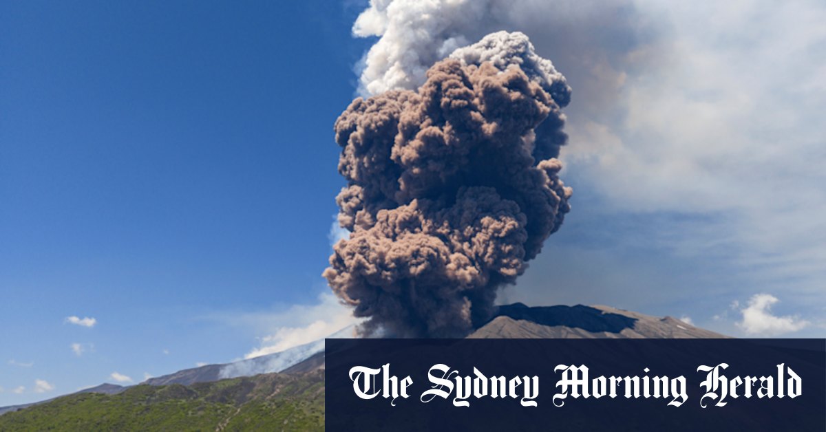 Italy’s Mount Etna erupts in a fiery show of smoke and ash