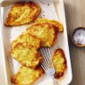 Chicken schnitzel.