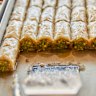 Syrup-soaked baklava rolls. 