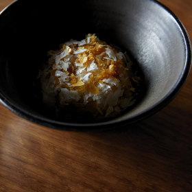 Prunes, Vin Santo and panettone.