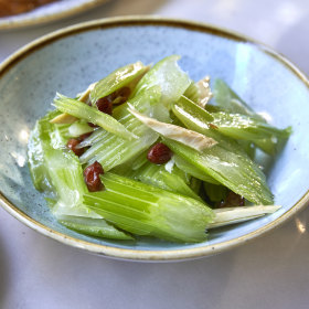 Celery and yuba salad.