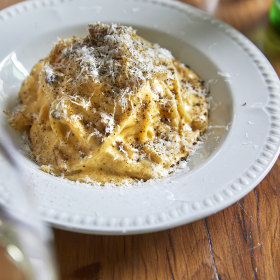 Spaghetti carbonara.