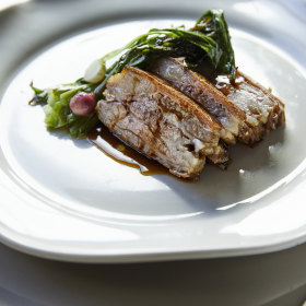 Lamb belly with turnip and celtuce.