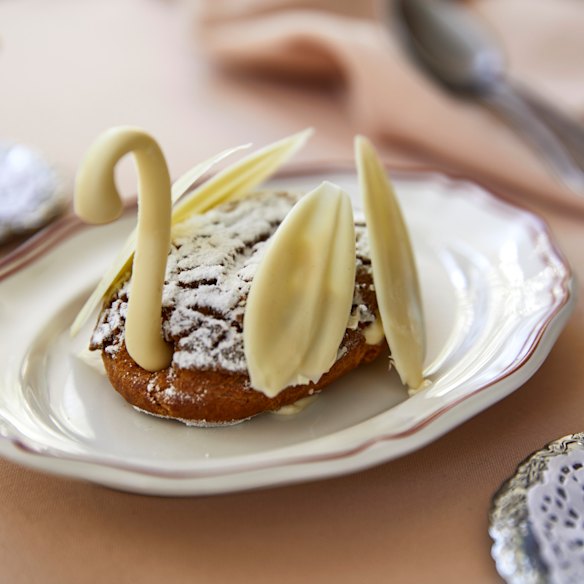 We’re obsessed with La Buvette’s elegant swan dessert.