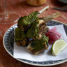 Hara bhara goat riblets at Raja restaurant in Potts Point.