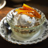 Homemade coconut ice cream with candied pumpkin at Porkfat.