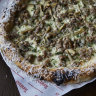 Fill up on first-rate pizza then fill your trolley five metres away at this supermarket spot