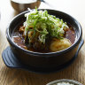 Ppyeodagwi-haejangguk (pork bone soup with rice).