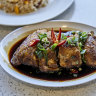 The crispy chicken rice at Battambang.