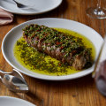 Go-to dish: Steak with chimichurri.