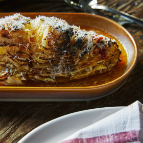 Roasted cabbage.