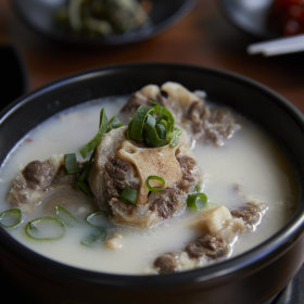 The oxtail soup is creamy like a tonkotsu ramen broth.