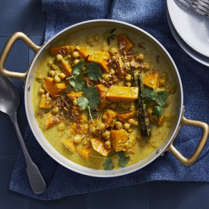 RecipeTin Eats’ golden coconut pumpkin and chickpea curry.