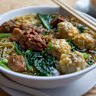 Beef flank wonton noodle soup.