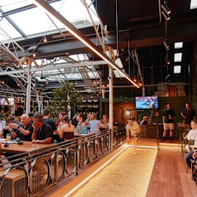 Huzzah’s retractable roof.