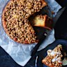 Helen Goh’s apple cake with maple oat crisp.