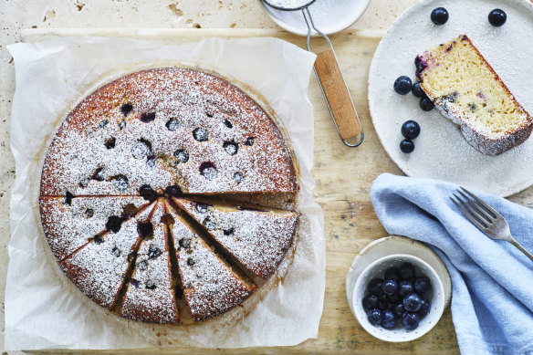 Good scales are useful when baking recipes such as this blueberry teacake.