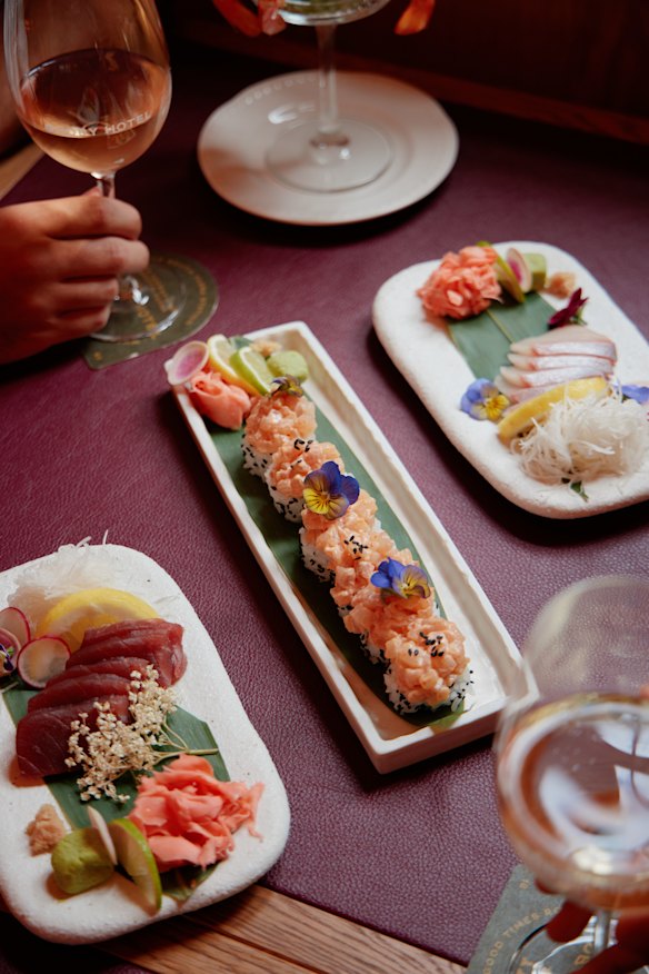 The Godby Hotel in South Yarra offers weekday lunches for $20, including sushi plates.