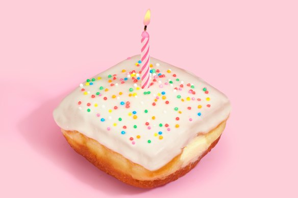 Hector's Deli has launched a limited edition birthday dot doughnut.