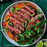 Steak with coconut and chilli.