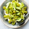 Adam Liaw uses green grapes in this simple salad with hung yoghurt. 